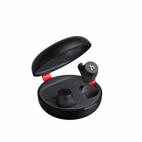 Hakii Fit True Wireless Sports Earbuds med mikrofon. 3 i 1. Rød.