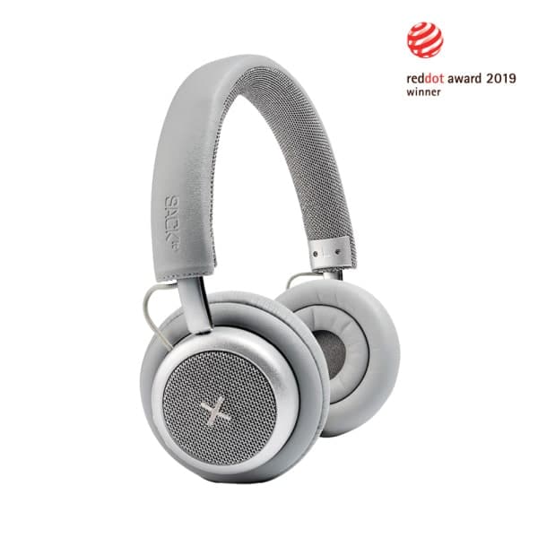 SACKit TOUCHit headphones. Bluetooth og ANC. Silver.