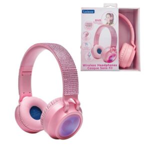 Lexibook 3D Pink Strass design Bluetooth® and wired headphones